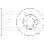 Apec Red Solid Brake Disc (DSK2470) Fits: Metrocab