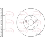 Apec Red Vented Brake Disc (DSK2471) Fits: Toyota