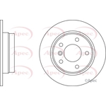 Apec Red Solid Brake Disc (DSK2477) Fits: BMW