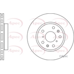 Apec Red Vented Brake Disc (DSK2486)