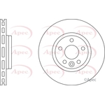 Apec Red Vented Brake Disc (DSK2490)