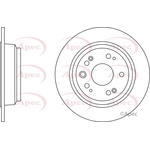 Apec Red Solid Brake Disc (DSK2494) Fits: Honda