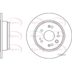 Apec Red Solid Brake Disc (DSK2495) Fits: Honda