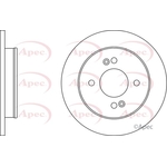 Apec Red Solid Brake Disc (DSK2496) Fits: Kia