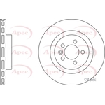 Apec Red Vented Brake Disc (DSK2498) Fits: 0