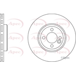 Apec Red Vented Brake Disc (DSK2499) Fits: Mini