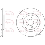 Apec Red Vented Brake Disc (DSK2502) Fits: Nissan
