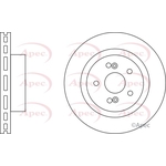 Apec Red Vented Brake Disc (DSK2504) Fits: Renault