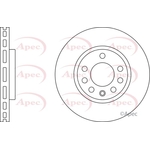 Apec Red Vented Brake Disc (DSK2508)