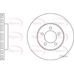 Apec Red Vented Brake Disc (DSK2510)