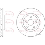 Apec Red Vented Brake Disc (DSK2514)