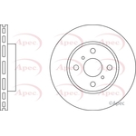 Apec Red Vented Brake Disc (DSK2515) Fits: Toyota