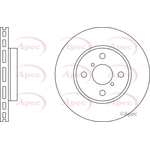 Apec Red Vented Brake Disc (DSK2516) Fits: Toyota