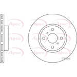 Apec Red Vented Brake Disc (DSK2517) Fits: Toyota