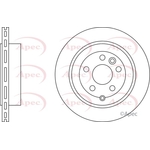 Apec Red Vented Brake Disc (DSK2521) Fits: Land Rover