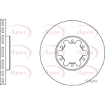 Apec Red Vented Brake Disc (DSK2531) Fits: Nissan