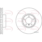 Apec Red Vented Brake Disc (DSK2536) Fits: BMW
