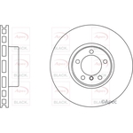 Apec Black Vented Two-Piece Brake Disc (DSK2536B) Fits: BMW Front Axle
