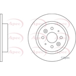 Apec Red Solid Brake Disc (DSK2538) Fits: Kia