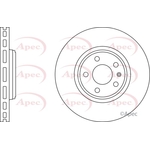 Apec Red Vented Brake Disc (DSK2539) Fits: Audi
