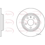 Apec Red Solid Brake Disc (DSK2540) Fits: Audi