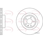 Apec Red Vented Brake Disc (DSK2541) Fits: Audi