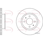 Apec Red Vented Brake Disc (DSK2543)
