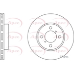 Apec Red Vented Brake Disc (DSK2546) Fits: Toyota