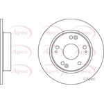 Apec Red Solid Brake Disc (DSK2547) Fits: Honda