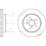 Apec Red Vented Brake Disc (DSK2558) Fits: Lexus