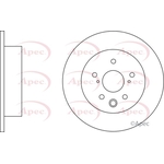 Apec Red Solid Brake Disc (DSK2560) Fits: Lexus