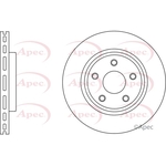Apec Red Vented Brake Disc (DSK2561) Fits: Jeep