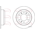 Apec Red Solid Brake Disc (DSK2564) Fits: Kia