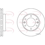 Apec Red Vented Brake Disc (DSK2565) Fits: Kia