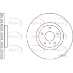 Apec Red Vented Brake Disc (DSK2567) Fits: Nissan