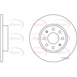 Apec Red Solid Brake Disc (DSK2569)