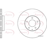Apec Red Vented Brake Disc (DSK2572) Fits: Mazda