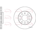 Apec Red Vented Brake Disc (DSK2577) Fits: Seat