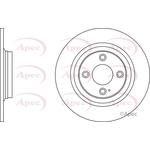 Apec Red Solid Brake Disc (DSK2579) Fits: Mazda