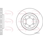 Apec Red Vented Brake Disc (DSK2582) Fits: Hyundai