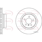 Apec Red Vented Brake Disc (DSK2594) Fits: Land Rover