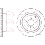 Apec Red Vented Brake Disc (DSK2595) Fits: Land Rover