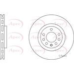 Apec Red Vented Brake Disc (DSK2596) Fits: Fiat