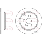 Apec Red Solid Brake Disc (DSK2597) Fits: Honda