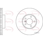 Apec Red Vented Brake Disc (DSK2599) Fits: BMW