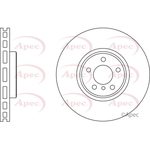 Apec Red Vented Brake Disc (DSK2602) Fits: BMW