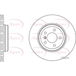 Apec Red Vented Brake Disc (DSK2607) Fits: BMW