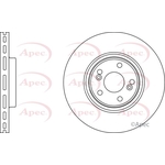 Apec Red Vented Brake Disc (DSK2615) Fits: Renault