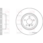 Apec Black Vented Two-Piece Brake Disc (DSK2622B) Fits: BMW Front Axle