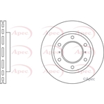 Apec Red Vented Brake Disc (DSK2627) Fits: Mitsubishi